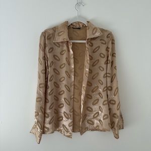 Sisley Long Sleeve Button Up Blouse | Size Small